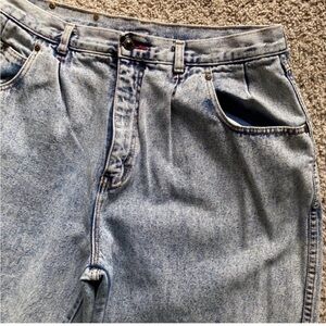 Brittania London Red Vintage High Rise Acid Wash Jeans Size 18